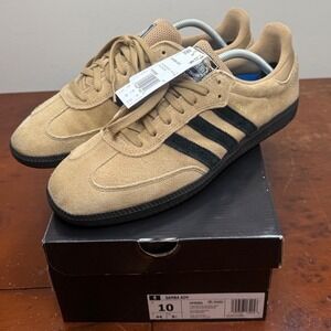 Adidas Samba ADV Mens Cardboard Beige Core Black Stripes Shoes Size 10 HP9085
